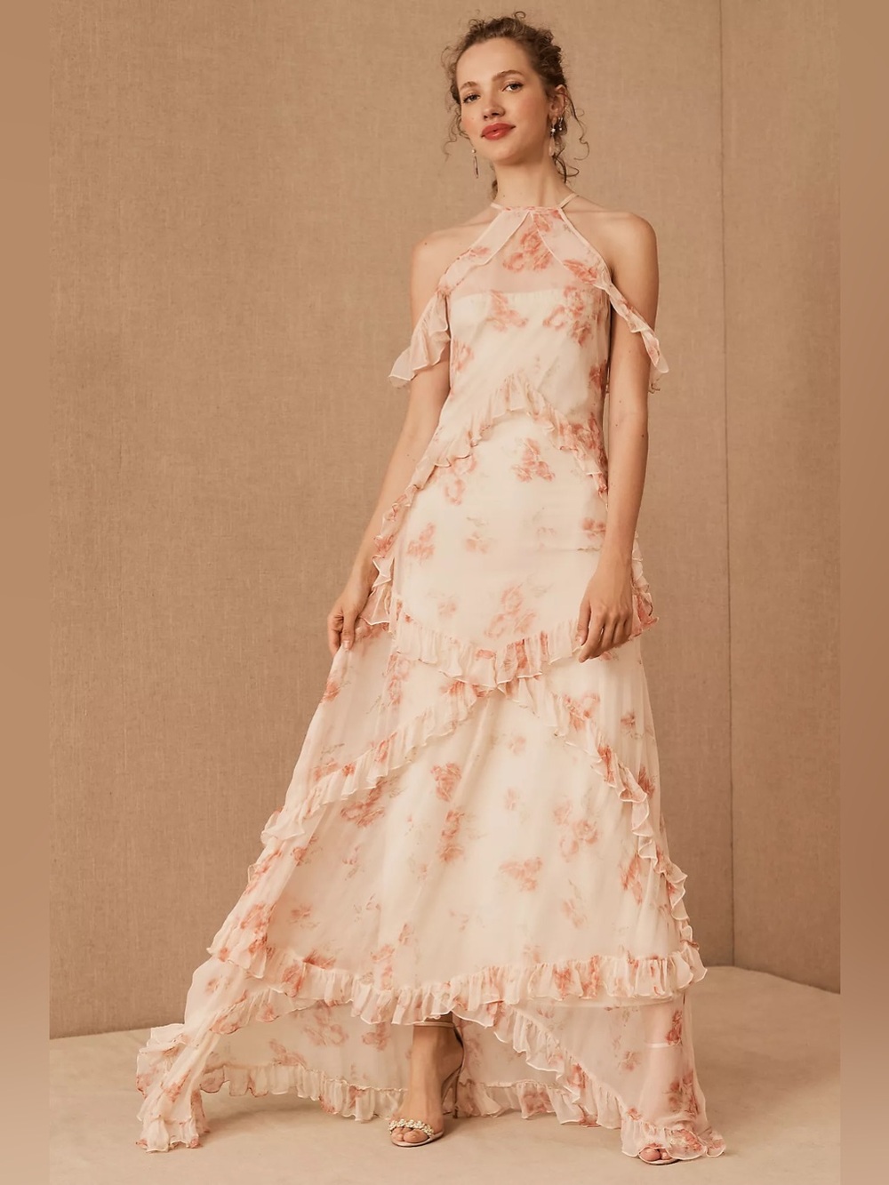 Anthropologie BHLDN Therese Floral Maxi Dress Brand new size 12